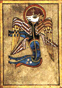 Livre de Kells – Tétramorphe : Le taureau (Saint Luc)