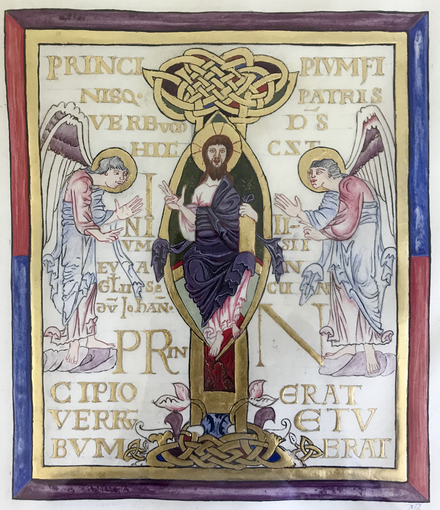 Christ en majesté entouré d'anges (enluminure)