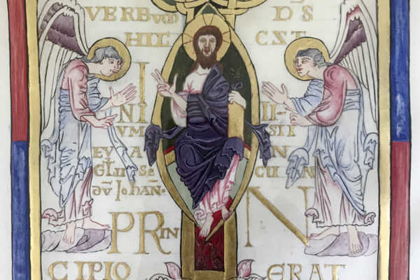 Christ en majesté entouré d'anges (enluminure)
